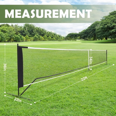 USAPA Regulation 22 FT Pickleball Net with Court Marking Kit - Portable Outdoor Game Set with Durable Design