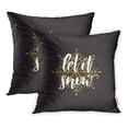 thumbnail image 1 of USART Abstract Winter Phrase Let It Snow White Snowflake Great Beautiful Pillow Case Pillow Cover 16x16 inch Set of 2, 1 of 1