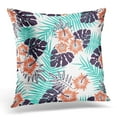 thumbnail image 1 of USART Aloha Pattern of Summery Tropical Flowers and Leaves Creating Prints Labels Crafts and Other Projects Pillow Case Pillow Cover 18x18 inch, 1 of 1