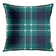 thumbnail image 1 of USART Blue Black Traditional Tartan Scottish Plaid Checkered Pattern Retro Collection Green Red Abstract Pillow Case 16x16 Inches Pillowcase, 1 of 1