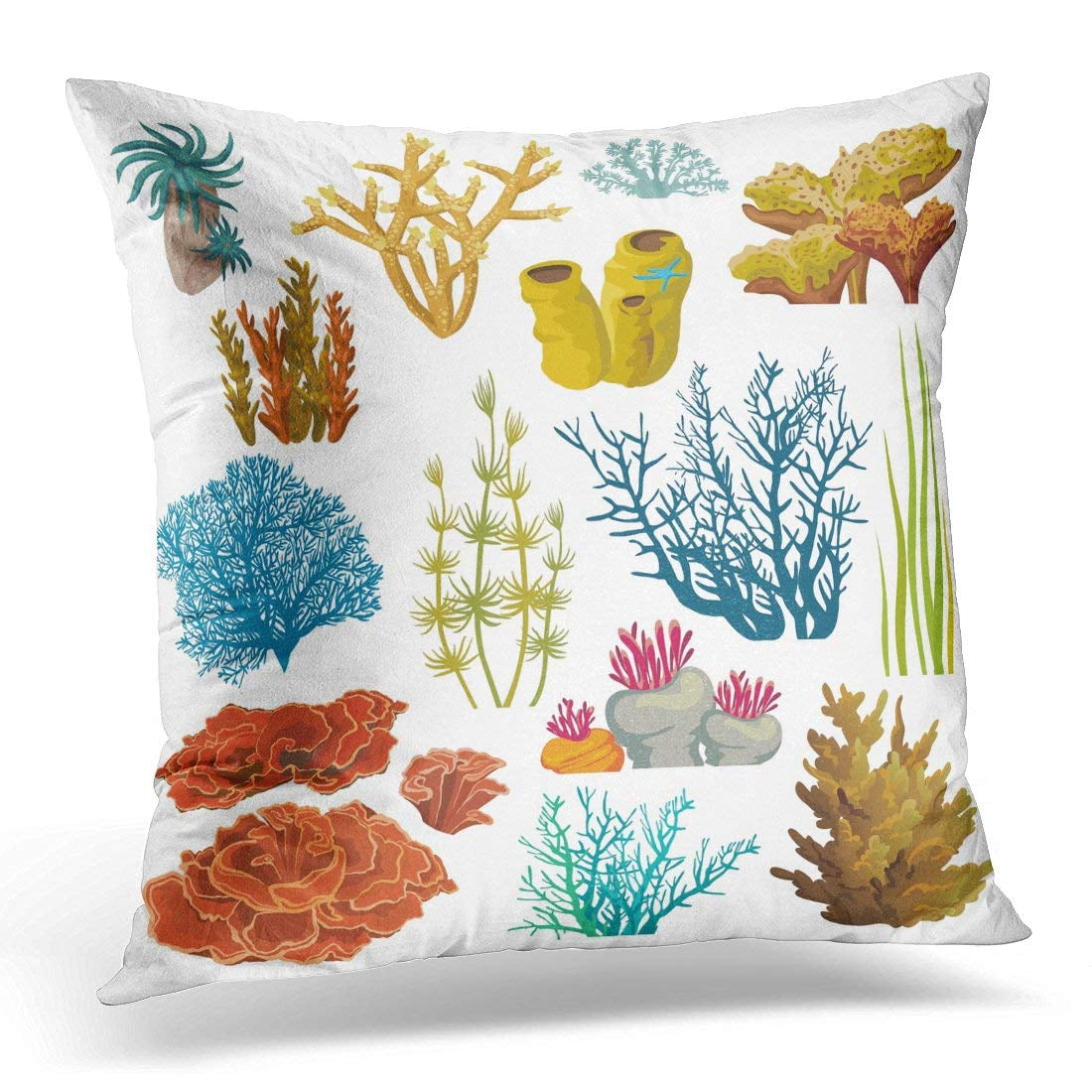 USART Blue Reef of Cartoon Underwater Plants and Creatures Corals and
