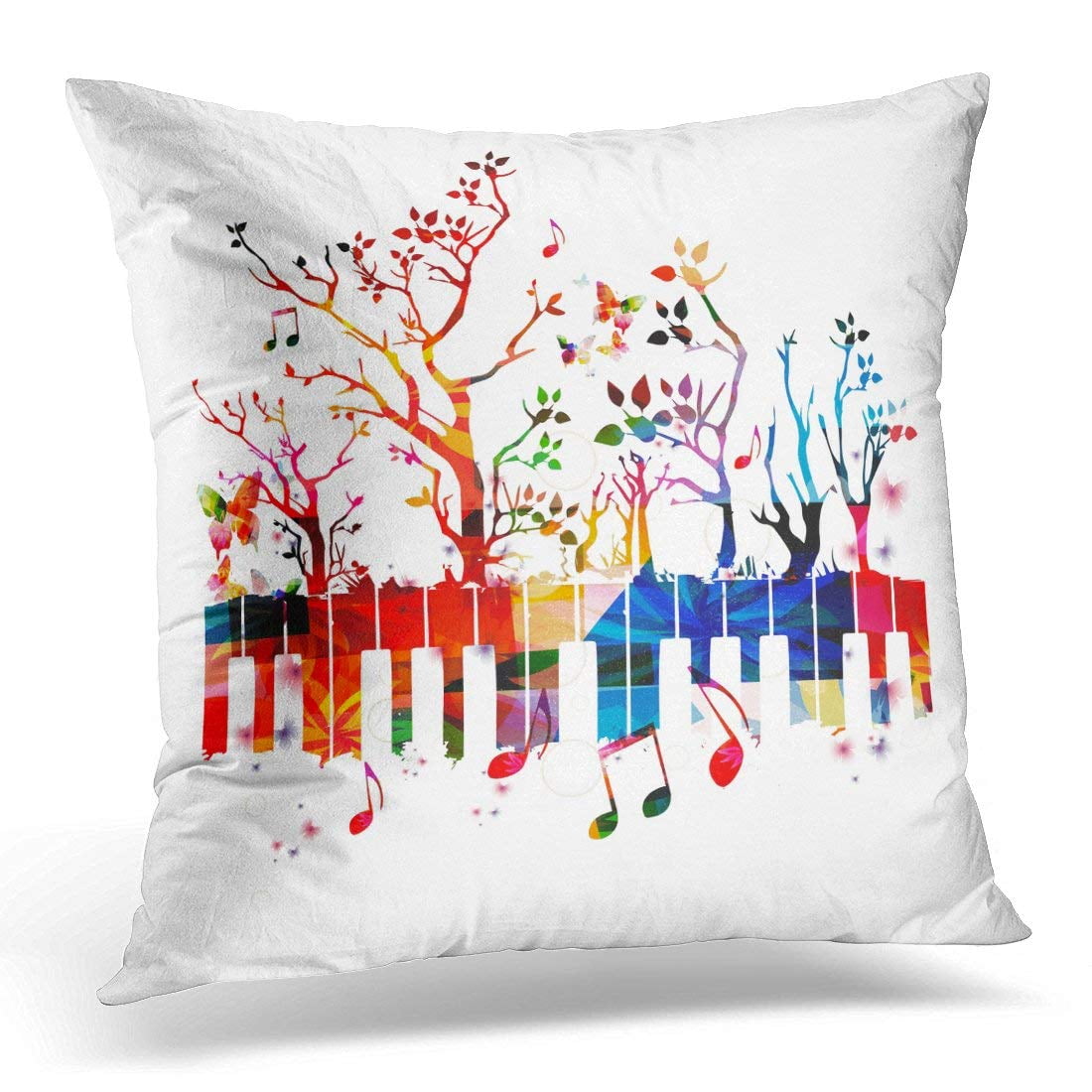 USART Classical Colorful Piano Keyboard with Trees and Music Notes ...