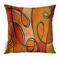 thumbnail image 1 of USART Colorful Acrylic Close Up Photograph of Abstract Painting Swirls in Shades Orange Hand on Red Artistic Pillow Case 18x18 Inches Pillowcase, 1 of 1