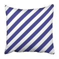 thumbnail image 1 of USART Colorful Diagonal Blue Stripes Pattern White Abstract Beautiful Celebration Pillowcase Cushion Cover 18x18 inch, 1 of 1
