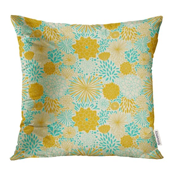 USART Colorful Vintage Romantic Floral Pattern Fills Gorgeous Feminine Autumn Beautiful Pillow Case Pillow Cover 20x20 inch Throw Pillow Covers