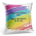 thumbnail image 1 of USART Colorful Weird Funny Quote Sayings Design About Being Normal Cheerful Pillow Case Pillow Cover 20x20 inch, 1 of 1
