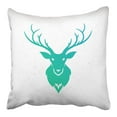 thumbnail image 1 of USART Elk Deer Head Silhouette White Vintage Design Stag Hunt Moose Animal Antler Pillowcase Cushion Cover 16x16 inch, 1 of 1