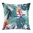 thumbnail image 1 of USART Green Floral with Guzmania Flowers Monstera and Royal Palm Leaves Exotic Orange Pillow Case Pillow Cover 16x16 inch Throw Pillow Covers, 1 of 1