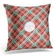 thumbnail image 1 of USART Green Skirt Christmas Tartan Red Tree Pillow Case Pillow Cover 20x20 inch, 1 of 1