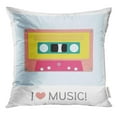 thumbnail image 1 of USART Music Audio Cassette Old Tape in Flat Style Retro and Vintage 90S Pillow Case 18x18 Inches Pillowcase, 1 of 1