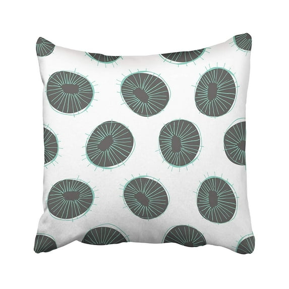 USART Pattern with 50S Style Mid Century Modern Circle Drawings for All and Purposes Pillow Case Pillow Cover 16x16 inch Throw Pillow Covers