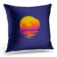 thumbnail image 1 of USART Red Beach Sunset Tourism Spa Emblem Clouds Sea and Sun Abstract Landscape and Reflection Yellow Circle Pillows case 18x18 Inches Home Decor Sofa Cushion Cover, 1 of 1