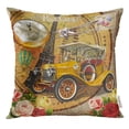thumbnail image 1 of USART Retro Paris Vintage Flower Car Clock France Pillow Case 20x20 Inches Pillowcase, 1 of 1