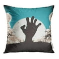 thumbnail image 1 of USART Undead Zombie Hand on Halloween of Cartoon Spooky Inside Night Landscape Pillow Case Pillow Cover 20x20 inch Throw Pillow Covers, 1 of 1