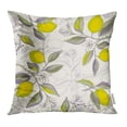thumbnail image 1 of USART Yellow Blossom Lemon Branches Beautiful Floral Botanical Citrus Plants Fresh Pillowcase Cushion Cover 18x18 inch, 1 of 1
