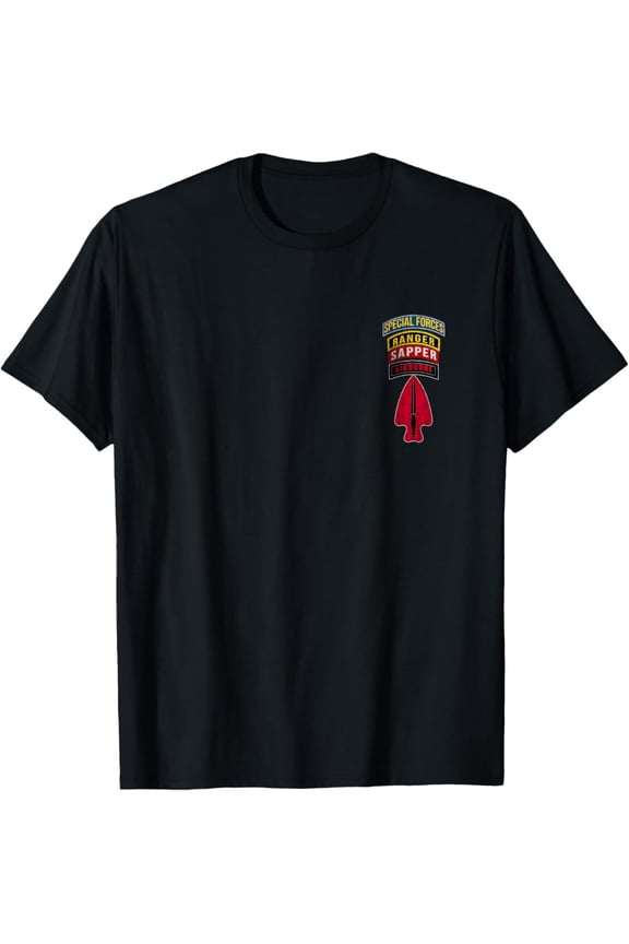 USASOC Special Forces Ranger Sapper Airborne Logo T-Shirt