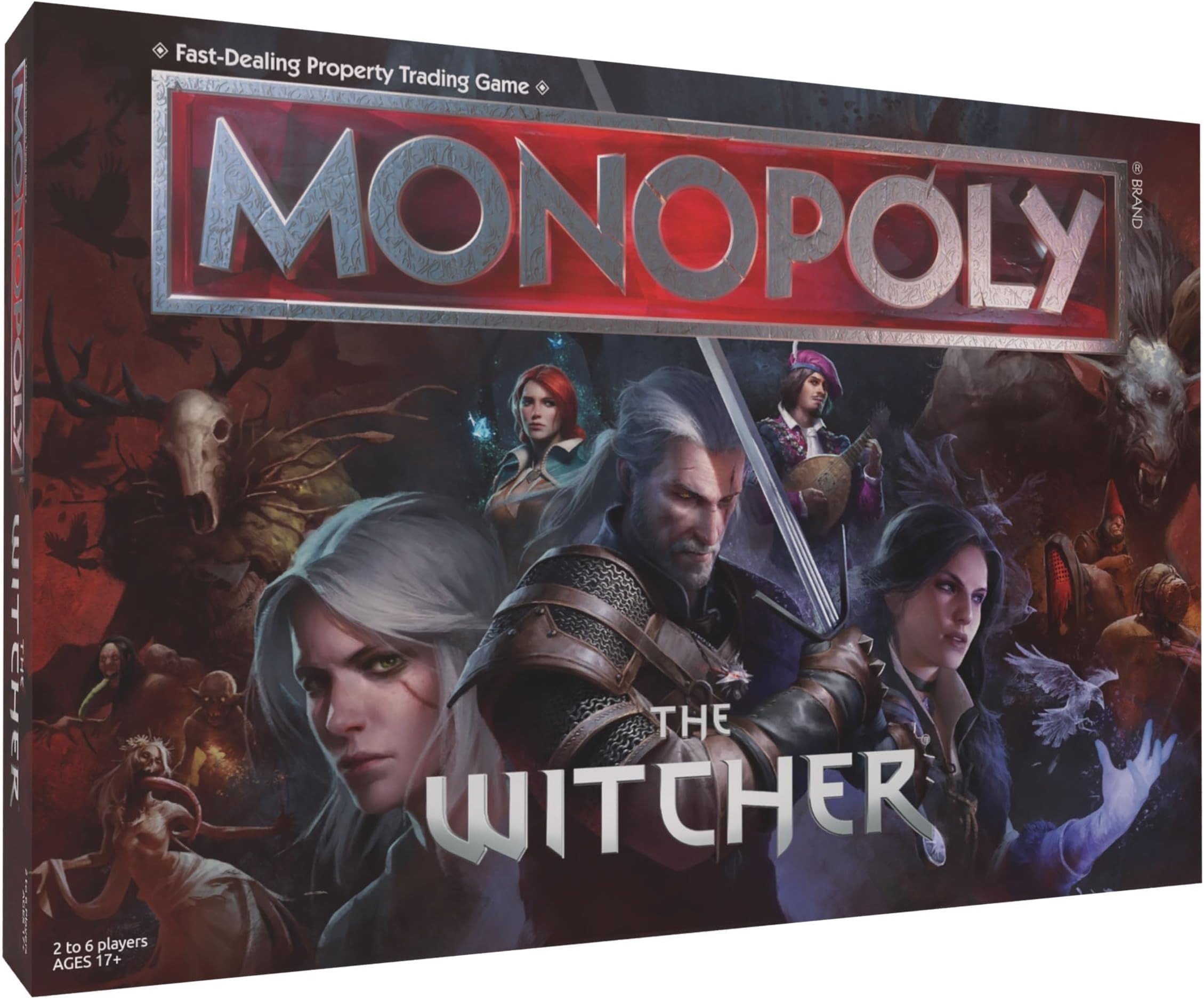 USAopoly MONOPOLY: The Witcher Edition Board Game, 2-6 Players, Ages 17+