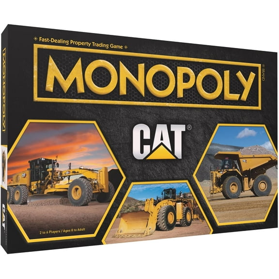 USAopoly Monopoly CAT Caterpillar Classic Board Game, Cardboard