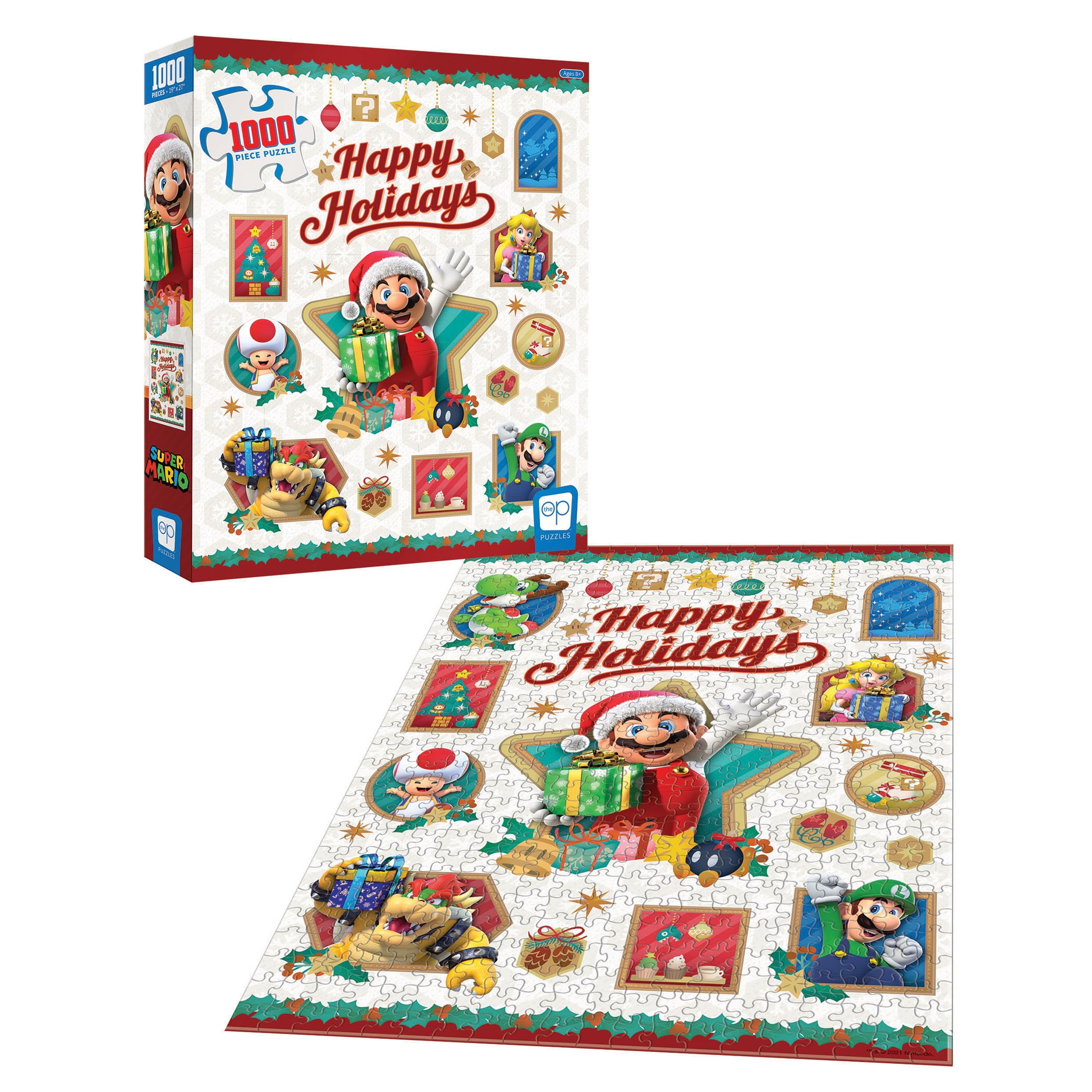 USAopoly Super Mario Happy Holidays 1000-Piece Puzzle