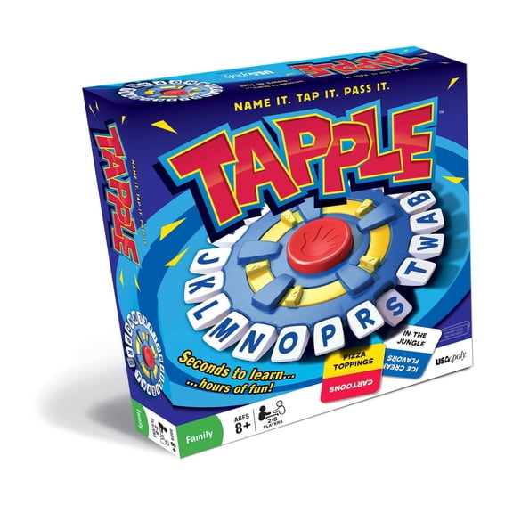 Open Box USAopoly Tapple Fast-Paced Word Game for 8 Players