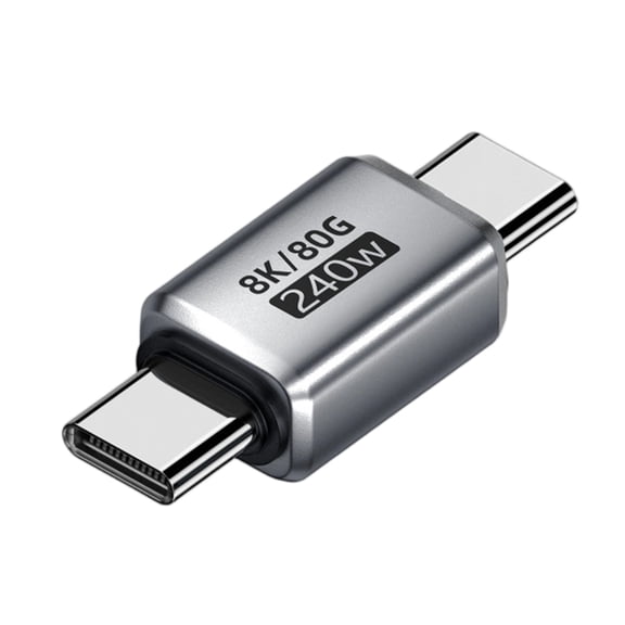USB.0 Type C Converter 80Gbps Data, 240W PD & 8K60Hz Output Metal Case for Laptops/Phones/Tablets