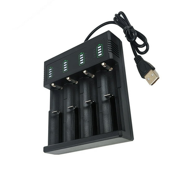 USB 18650 Battery Charger For 14500,18500 Batteries Charging Hubs 1/2/4Bay