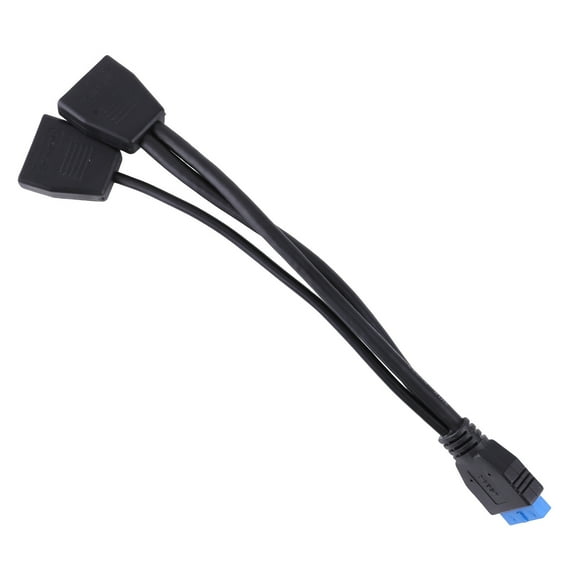 USB 19-Pin Header Extension Cable 1 to 2 Double Ports Ultra for Computer Motherboard USB Splitter PCIE Pin