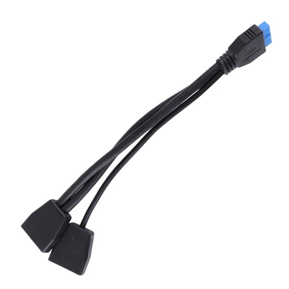 USB 19-Pin Header Extension Cable 1 to 2 Double Ports for Computer Motherboard USB Splitter PCIE Pin