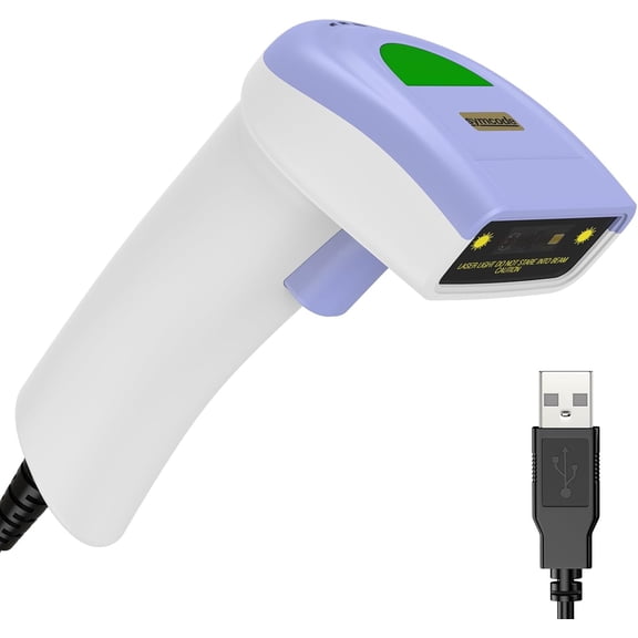 USB 1D Barcode Scanner, Handheld Wired CCD Laser Barcode Reader Scanner Supports Screen Scan UPC Bar Code Scanner for Warehouse, Library, Supermarket, POS