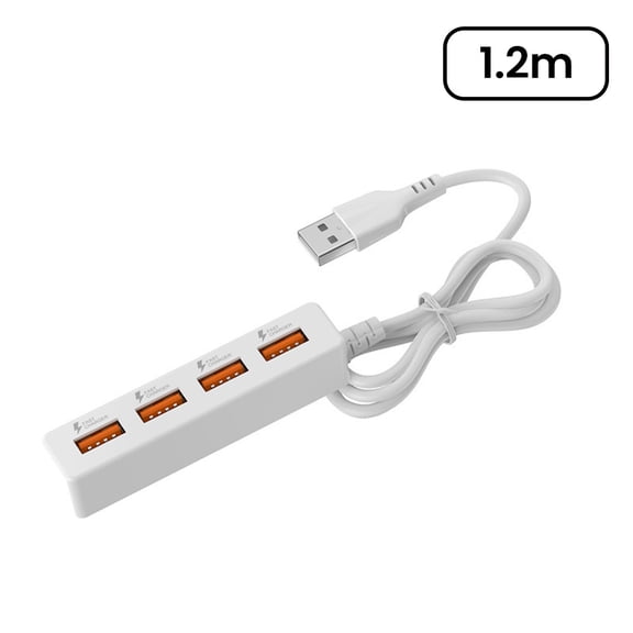 USB 2.0 4 Ports Plug Power Strip Charger Extension Cables USB Hub Multi-Port Socket Powered For PC Computer Accessories 30/120cm