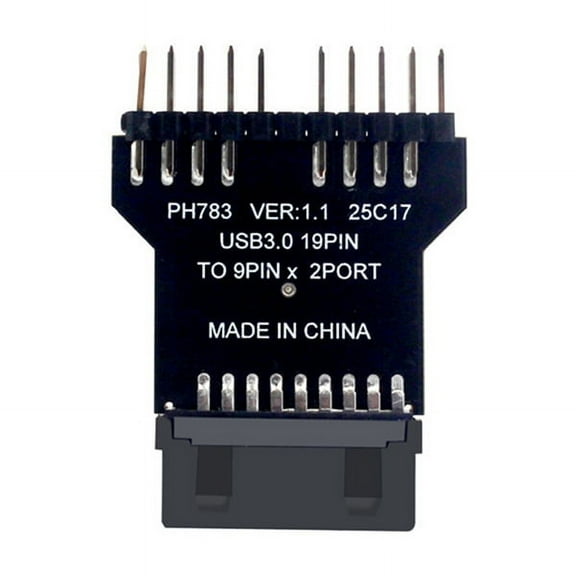 USB 2.0 9-Pin Header Splitter Adapter 1 to 2 Extension for Motherboard Dual USB Hub Connectors for RGB Fans