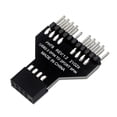thumbnail image 1 of USB 2.0 9 Pin Splitter for Motherboard 1 to 2 Extension Adapter for Connecting RGB Lamp Fan Parts, 1 of 10