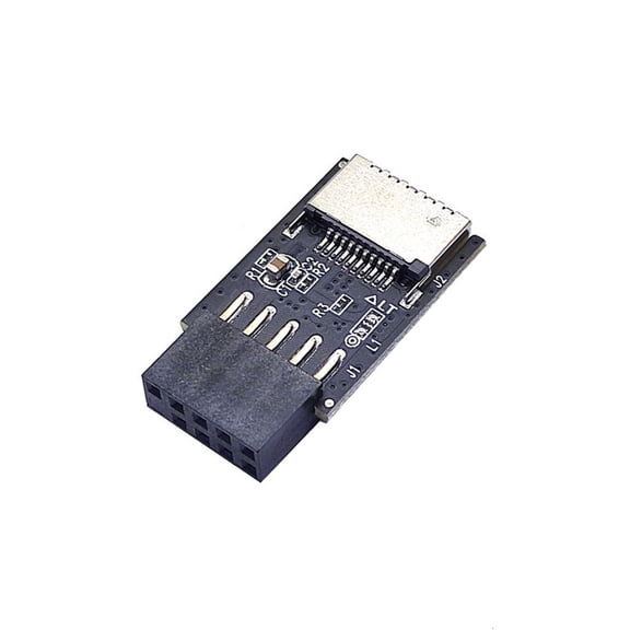 USB 2.0 9Pin to USB C Conversion USB 2.0 9Pin Internal Adapter Dongles Header Adapter USB 2.0 for Desktop Computer