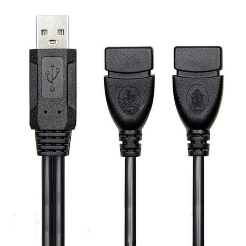 Amzer USB 2.0 A Male To Dual USB Female Y Splitter Power Cord – 5 Pack, 18 Inch