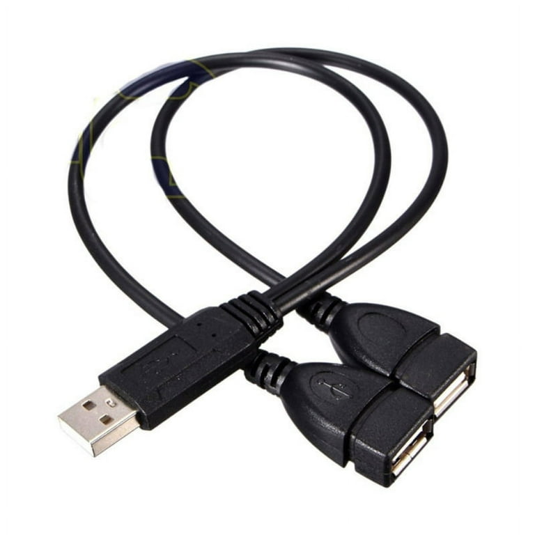 1 * USB 2.0 A mâle 2 double femelle Jack Y Splitter Hub Power Cord