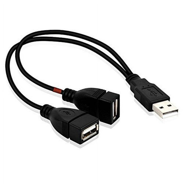 USB 2.0 A Male to USB Female 2 Double Dual Power Supply USB Female Splitter  Extension Cable HUB Charge for Printers