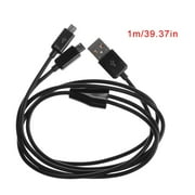 USB 2.0 A to Dual Micro USB Male Charging Cable Cord Length 1m Lightweight