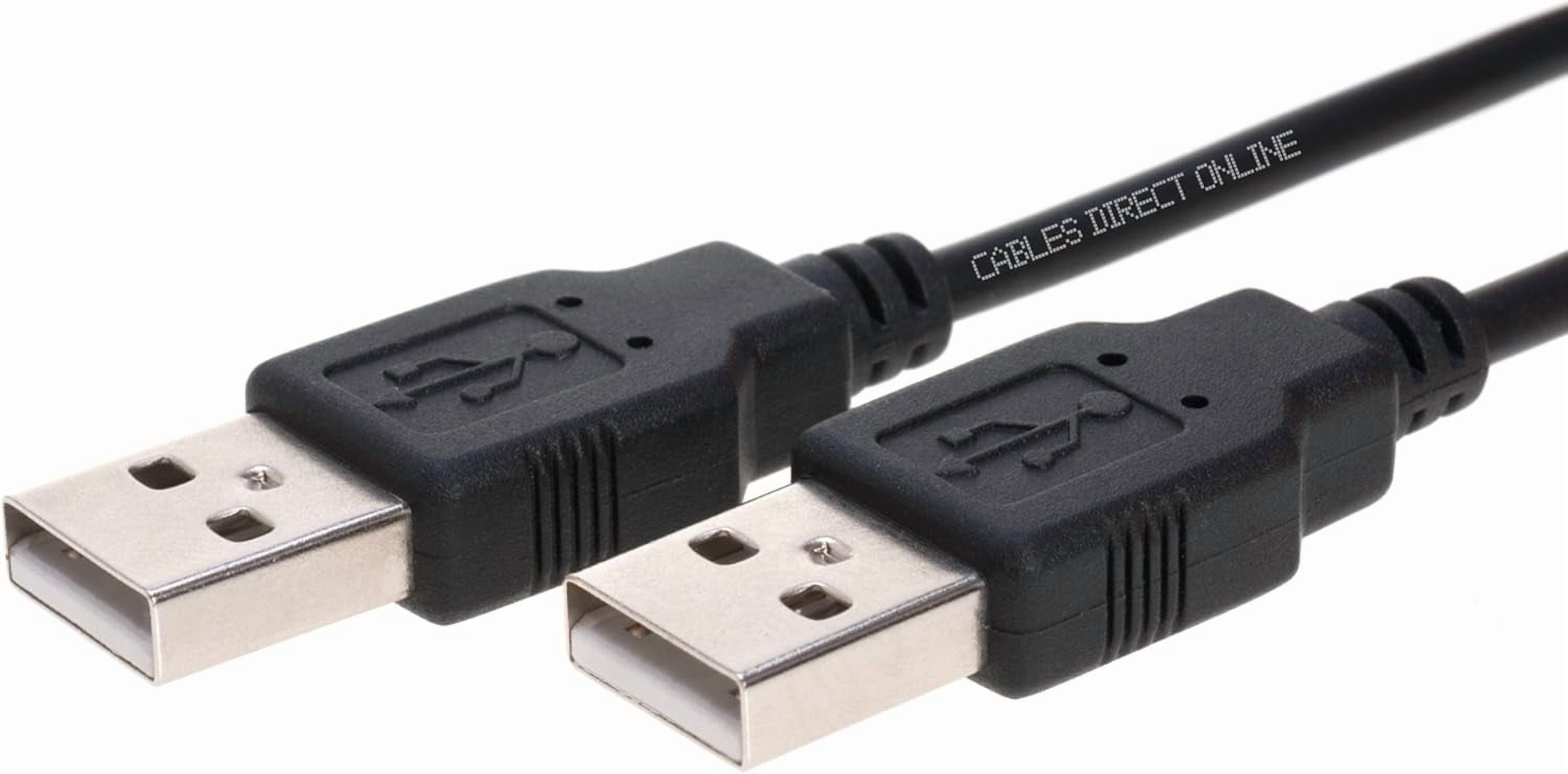20 Pack USB 2.0 A Male to A Male Cable 15ft High Speed Data Transfer Cord Black Cables Direct Online