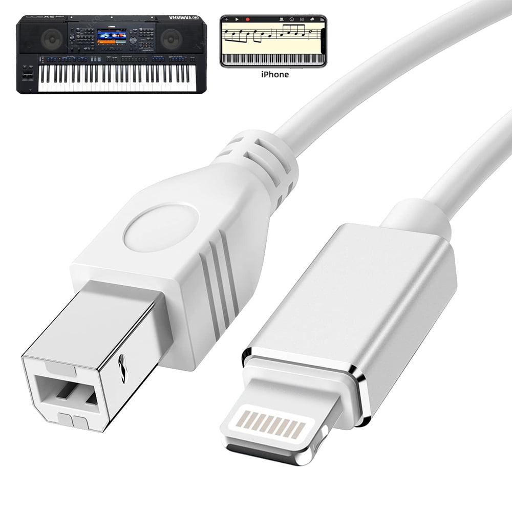 USB 2.0 Cable Type B to Midi Cable OTG Cable Compatible with iOS Devices to  Midi Controller, Electronic Music Instrument, Midi Keyboard, Recording  Audio Interface, USB Microphone, 5FT 