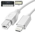 USB 2.0 Cable Type B to Midi Cable OTG Cable Compatible with iOS