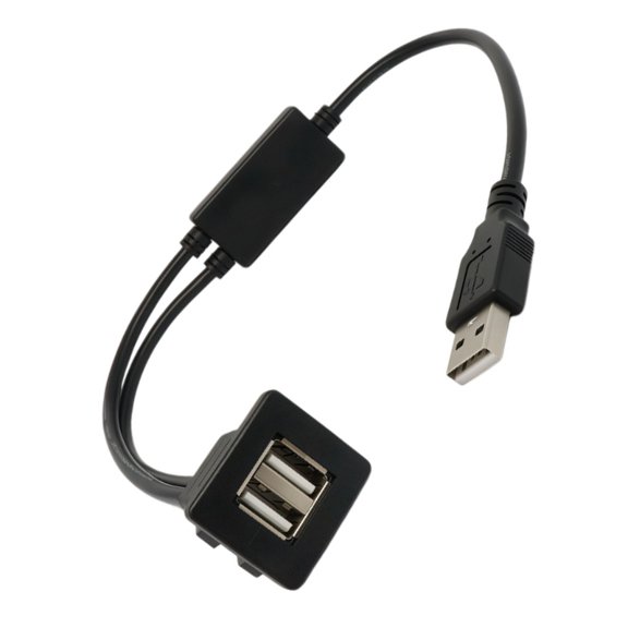 USB 2.0 Car Chargers Cable For 2 Devices Simultaneous Charging Waterproof