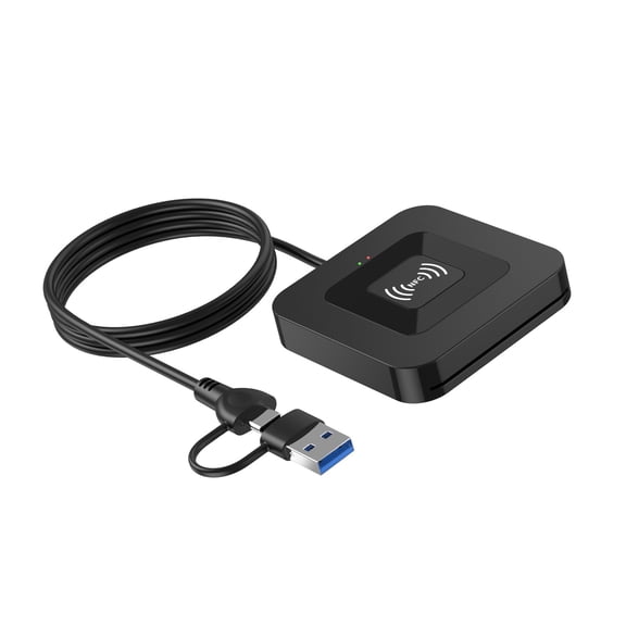 USB 2.0 Card Reader Tax Reporting Contact 2 in 1 IC Card Reader Replacement for Notebook Accessories