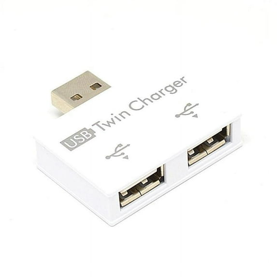 USB 2.0 Charge Male USB Dual Splitter Hub R7M9