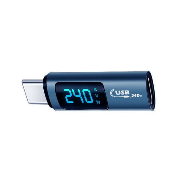USB 2.0 Display OTG Adapter 240W Digital Type-C High Speed 40Gbps Fast Charging Gray