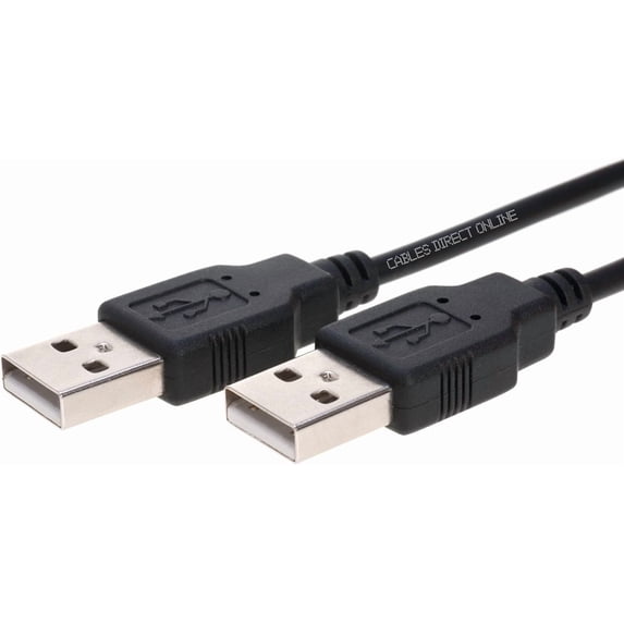 USB 2.0 A Male to A Male Cable 15ft High Speed Data Transfer Cord Black Cables Direct Online