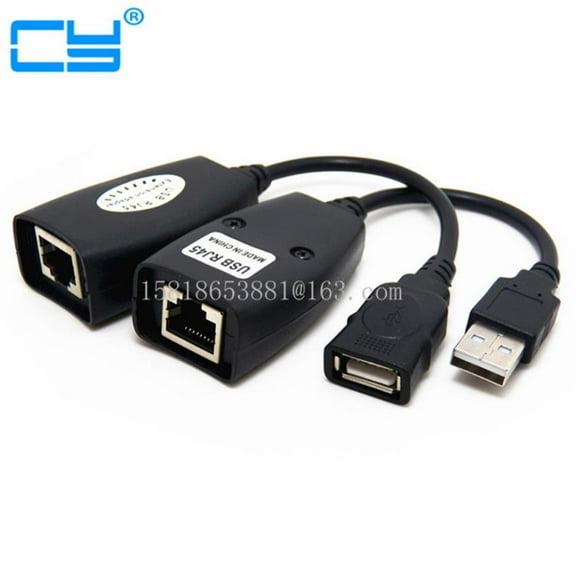 USB 2.0 Extension cable RJ45 Female to Female Cable USB Over RJ45 Cat5e 5e Cat6 Cable Extension Extender Cable Adapte