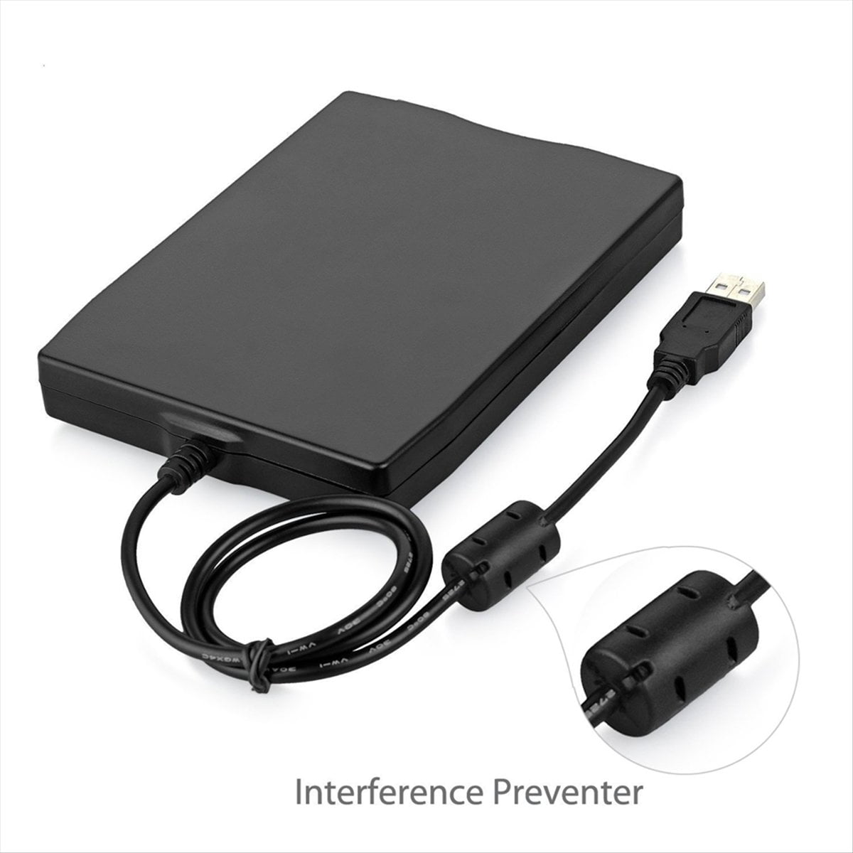 USB 2.0 Floppy Disk Drive Portable 3.5-Inch External Floppy Disk Reader and Ultra-Thin Desig for PC Laptop