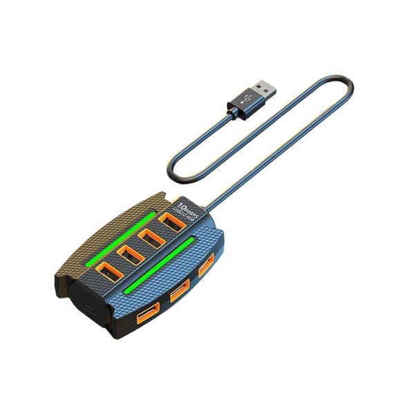 USB 2.0 Hub, 10-Port USB Hub, UsbSplitter for Laptop, Pc, Gamepad,Flash Drive, HDD, Console, Printer, Camera,keyborad, Mouse