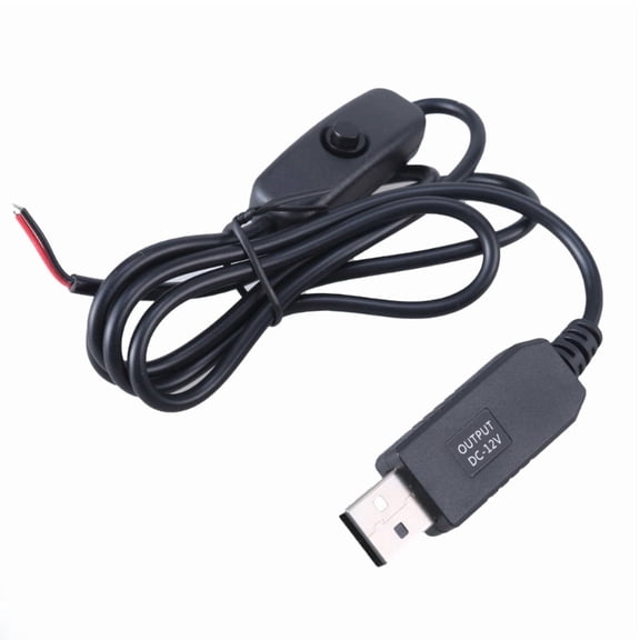 USB 2.0 Male Plug 2pin Power Cable With Switch DIY Pigtail Cable for USB Equipment Installed Replace Repair Small Fans