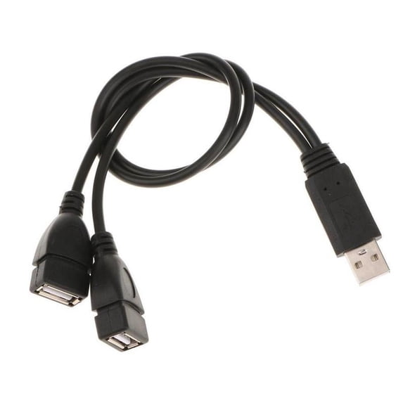 USB 2.0 Male To 2 Dual USB Female Jack Y Splitter Hub Power Hubs Adapter C3I0